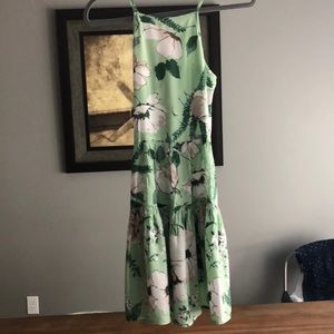 Mint green floral print summer dress!